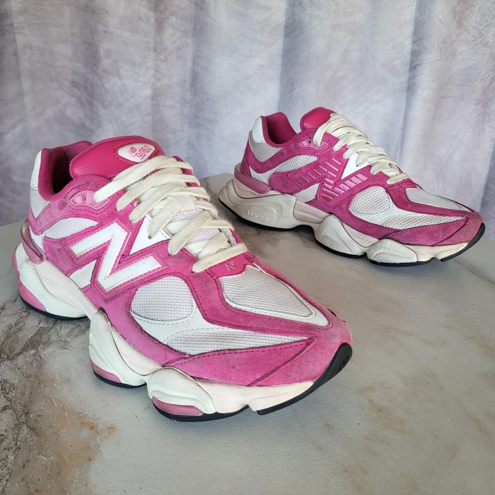 New Balance 9060 Shoes Womens Size 11 Pink Suede Mesh Running Sneakers U9060FP